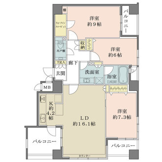 サンウッド文京開運坂上の間取図