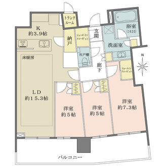 ブリリアタワー池袋の間取図