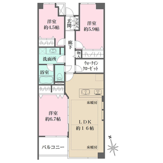落合南長崎パークハウスの間取図