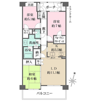 清瀬パークハウスの間取図