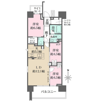 ザ・パークハウス所沢レジデンスの間取図