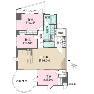 テラス加賀の間取図