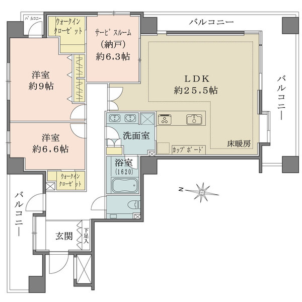 ヴェーゼント赤坂新坂の間取図