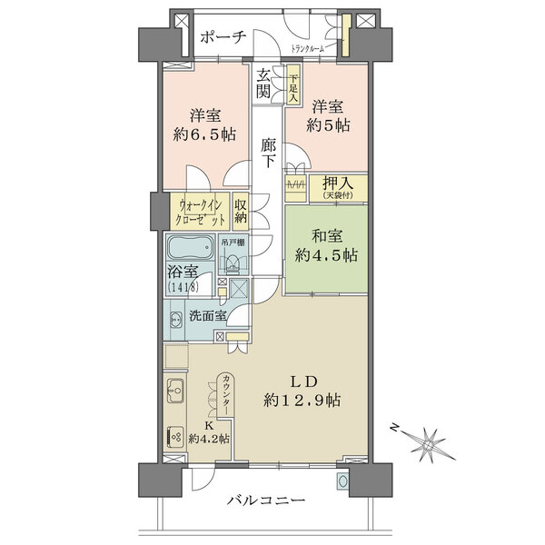 京急シティ追浜Ｌ―ウィングの間取図