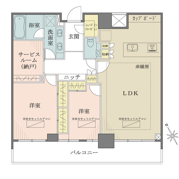 GLOBAL FRONT TOWERの間取図