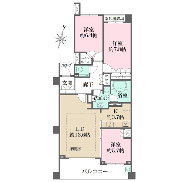 パークハウス世田谷松原の間取図