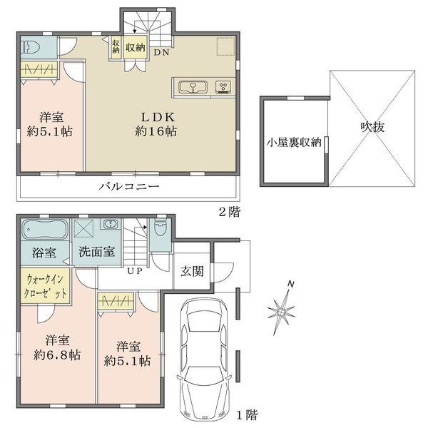 A号棟の間取図