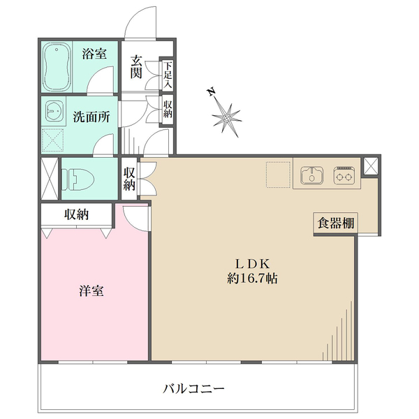 太子堂ユニハイツの間取図