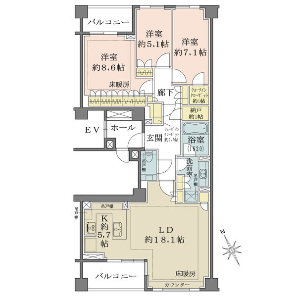 ザ・パークハウスグラン南青山高樹町の間取図