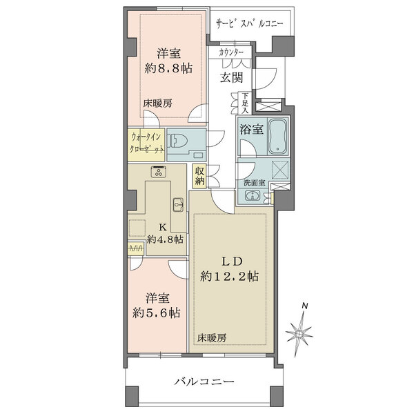 ヴェーゼント赤坂新坂の間取図