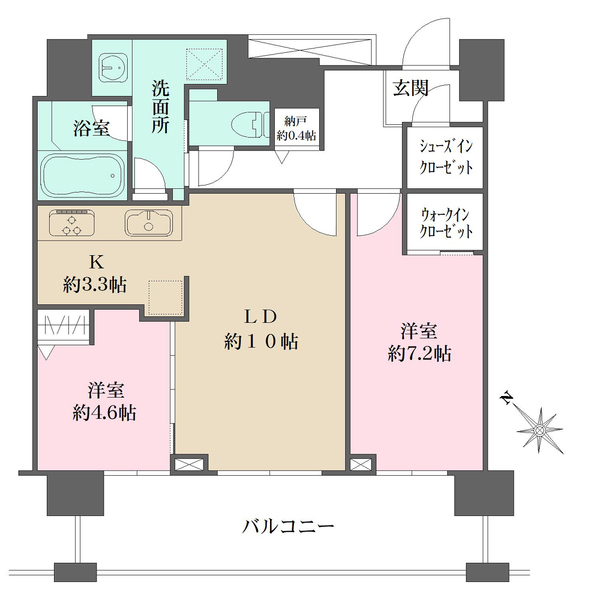 クロスエアタワーの間取図