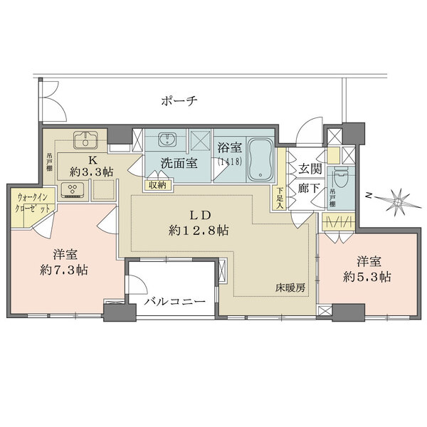 用賀パークハウスの間取図