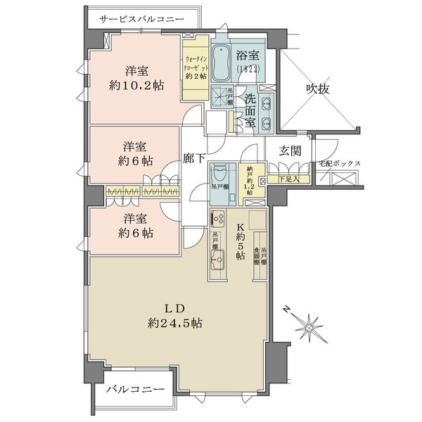 ザ・パークハウス目黒青葉台の間取図