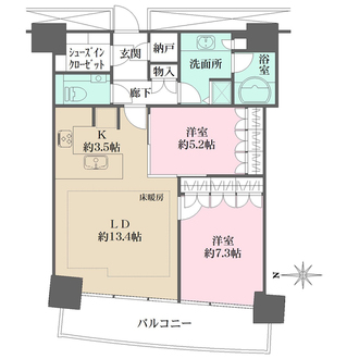M.M.TOWERS FORESIS R棟の間取図