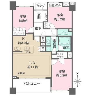 ルフォン宮前平の間取図