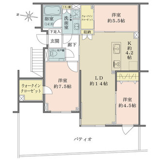 バースヒル溝の口リベルテAの間取図