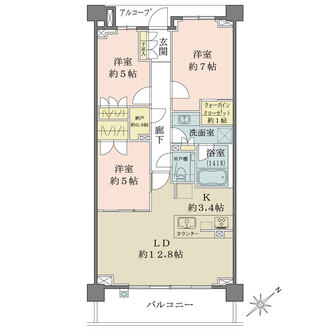 ザ・パークハウス学芸大学四季の杜の間取図