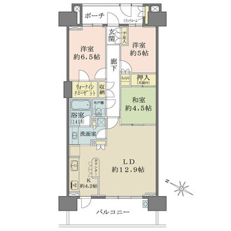 京急シティ追浜Ｌ―ウィングの間取図