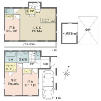 A号棟の間取図