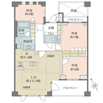 パークハウス玉川岡本の間取図