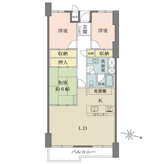 マンションニュー池尻の間取図