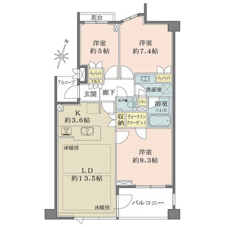 パークテラス宮前平の間取図