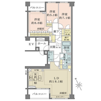 ザ・パークハウスグラン南青山高樹町の間取図