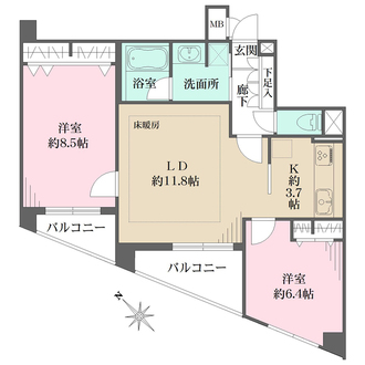 サンスタレ駒沢ファーストコートの間取図
