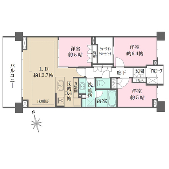 パークハウス宮崎台シンフォニーテラスの間取図