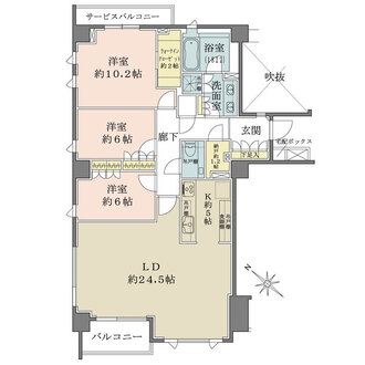 ザ・パークハウス目黒青葉台の間取図