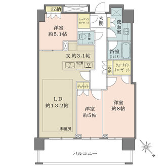 クロスエアタワーの間取図