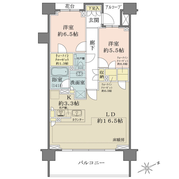 ザ・パークハウス武蔵野中町の間取図