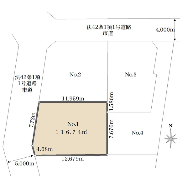 1号地の間取図