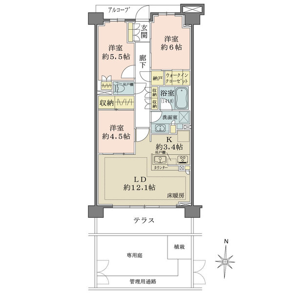 ザ・パークハウス国分寺四季の森の間取図