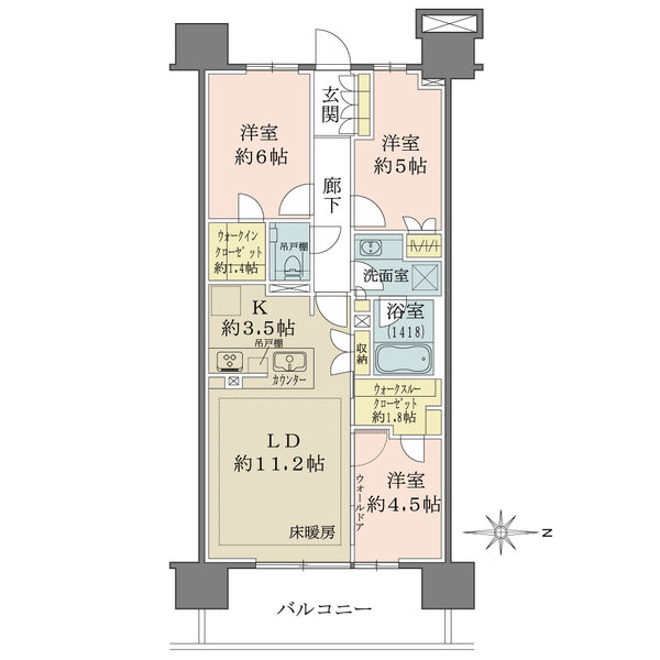 ザ・パークハウス府中の間取図