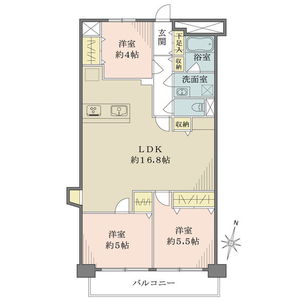 保谷パークハウスB棟の間取図