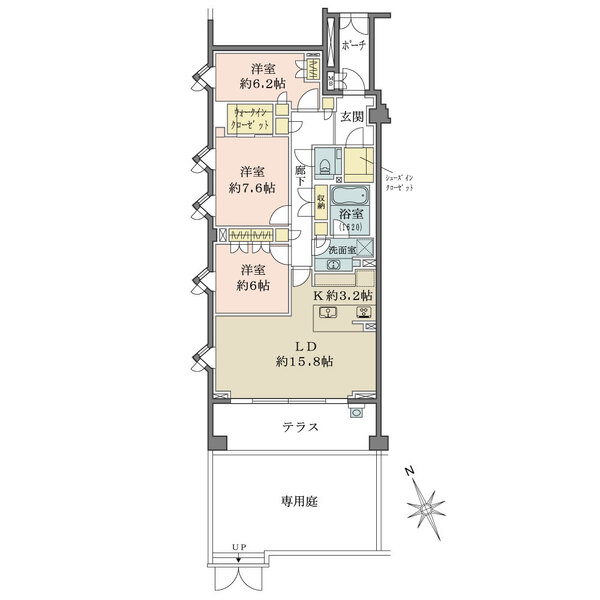 井の頭公園パークハウス 吉祥寺南町の間取図