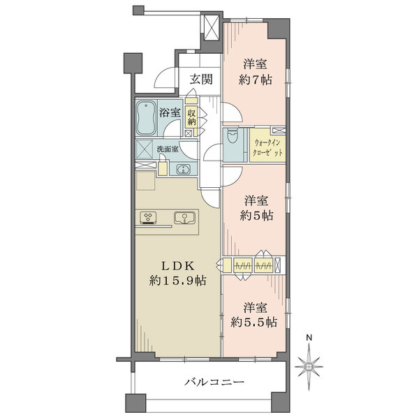 ザ・パークハウス三鷹櫻邸の間取図