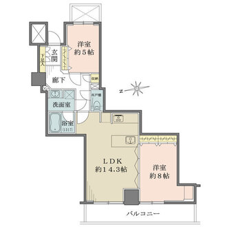 グランタワー府中ラ・アヴェニューの間取図
