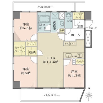 クレッセント三鷹の間取図