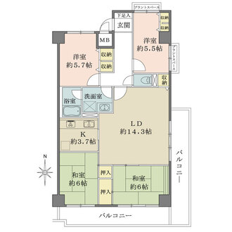 藤和府中コープの間取図