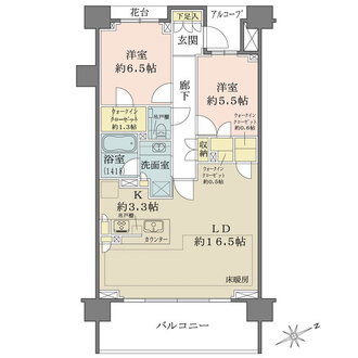 ザ・パークハウス武蔵野中町の間取図