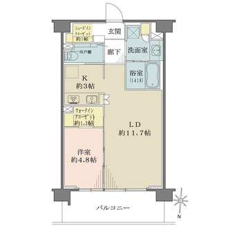 デュオセーヌ国立の間取図