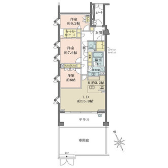 井の頭公園パークハウス 吉祥寺南町の間取図