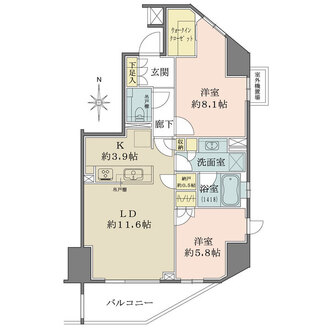 パークハウス国立プレイスの間取図