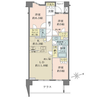 ザ・パークハウス国分寺緑邸の間取図