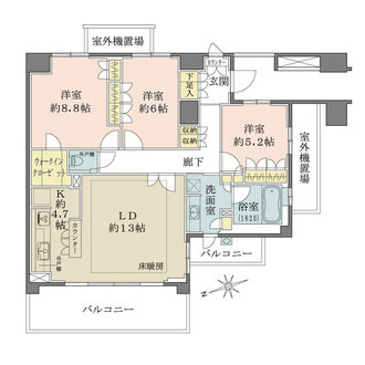 吉祥寺レジデンシアの間取図