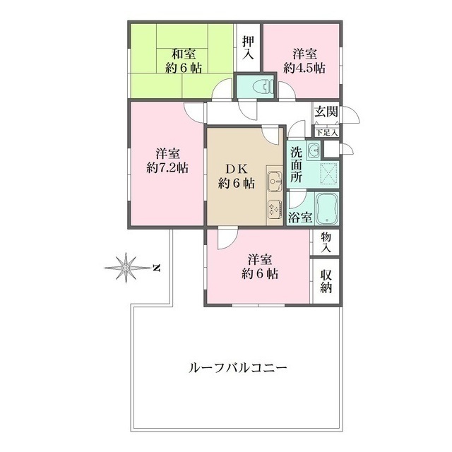 藤マンションの間取図