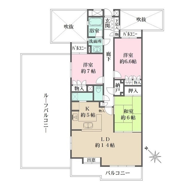 藤和日吉ホームズの間取図