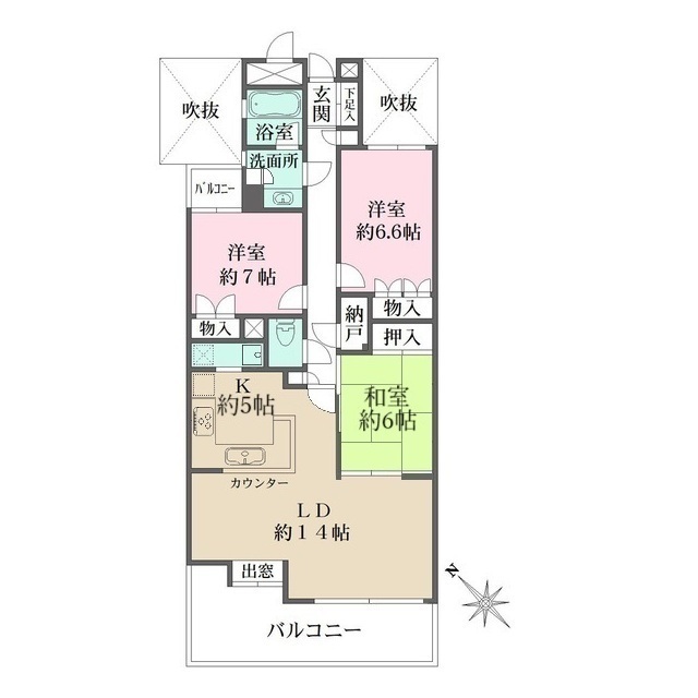 藤和日吉ホームズの間取図